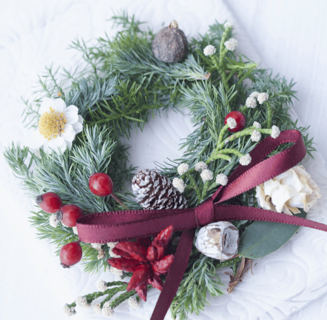 クリスマスリース作り